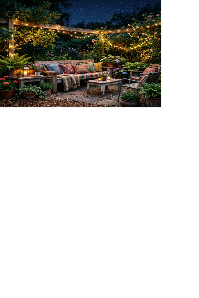 DIY home improvement outdoor seating project