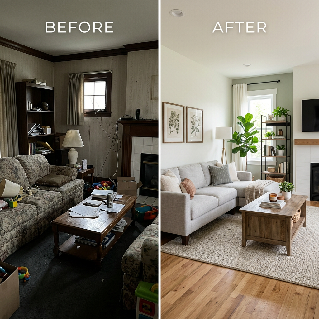 DIY home improvement room makeover transformation