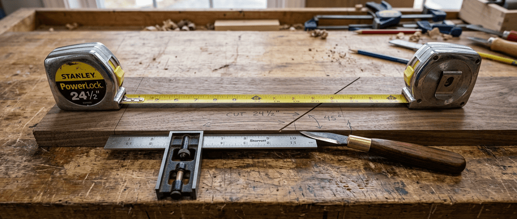 Woodworking mistakes caused by inaccurate measuring and marking errors during a woodworking project.