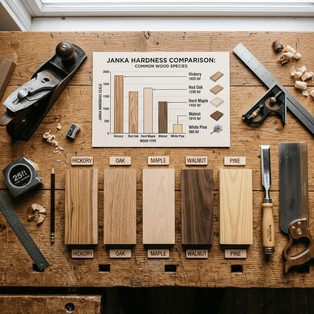 Wood Hardness Explained: Janka Scale, Density, and How to Choose the Right Wood for Flooring, Furniture, and Cutting Boards