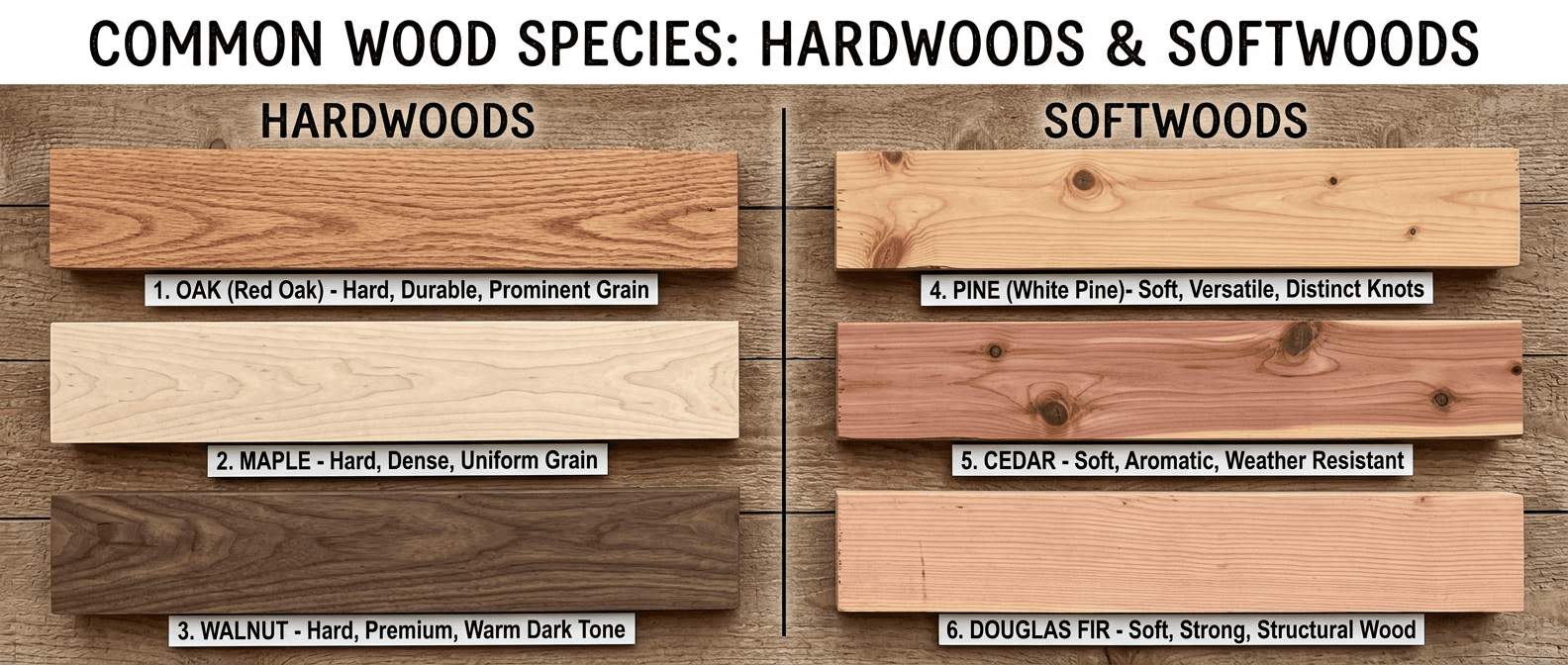 Hardwood vs. Softwood: Key Differences, Pros, Cons, and Best Uses for Every Woodworking Project