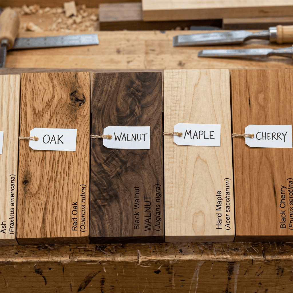 Visual comparison of teak, acacia, and cedar outdoor chairs representing popular choices among wood types.