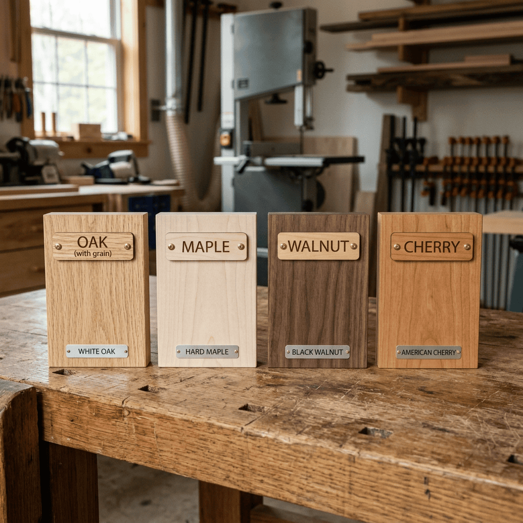 Best wood for furniture examples featuring oak, maple, walnut, and cherry hardwood furniture